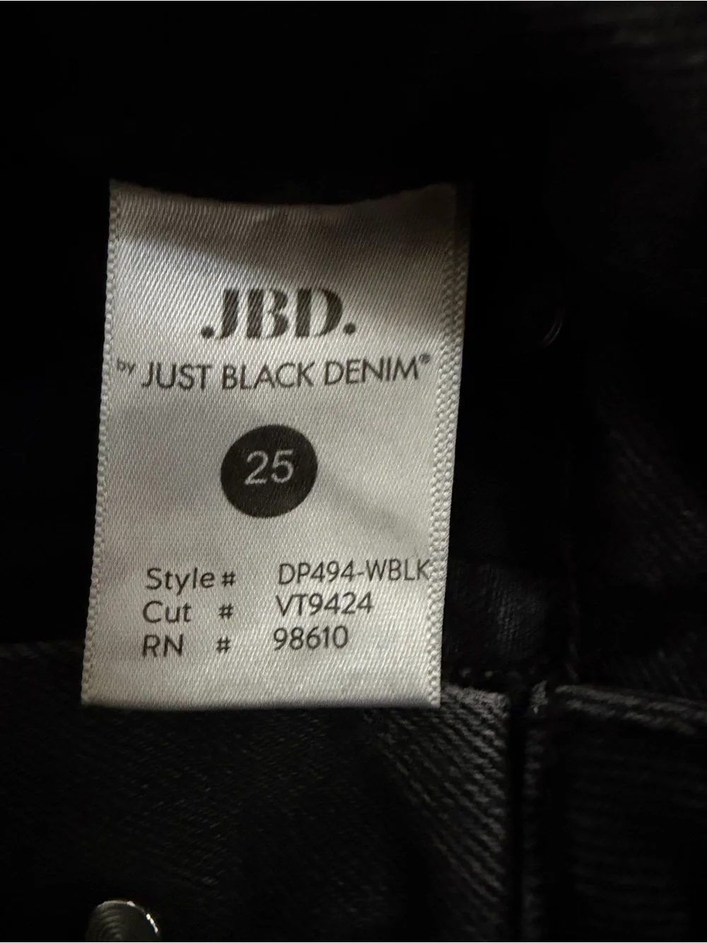 JBD Just Black Jeans Black high rise cropped jeans
